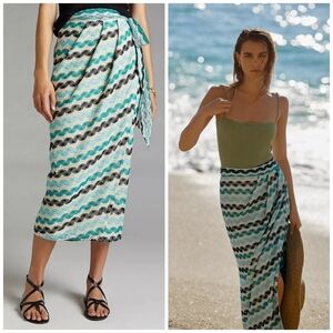 ANTHROPOLOGIE Crocheted Wrap Skirt Size L